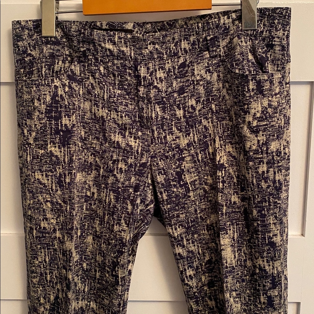 Judith & Charles Ankle Zip Pants Black White Cotton size 6 Canada Made
